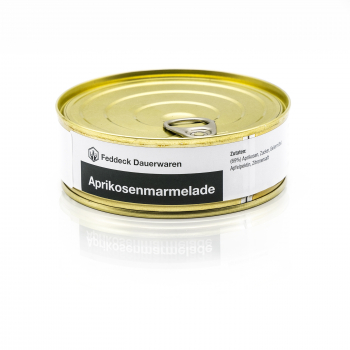 Canned apricot jam, 200 g best before 10 years